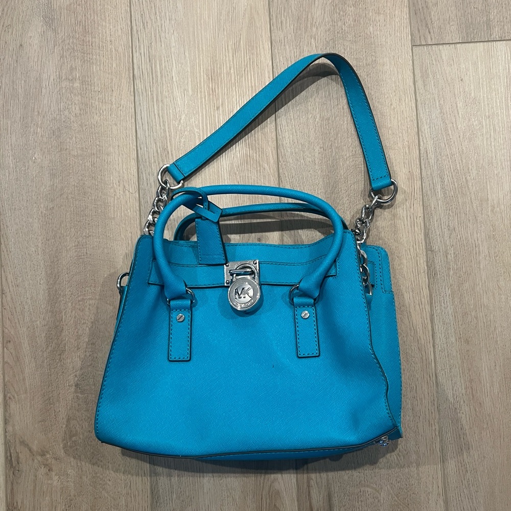 Michael Kors Teal Lock Bag